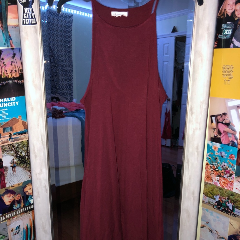 Burgundy dress